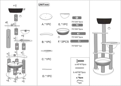 Torreus Cat Tree Donut Basket Cat Tree Default Title