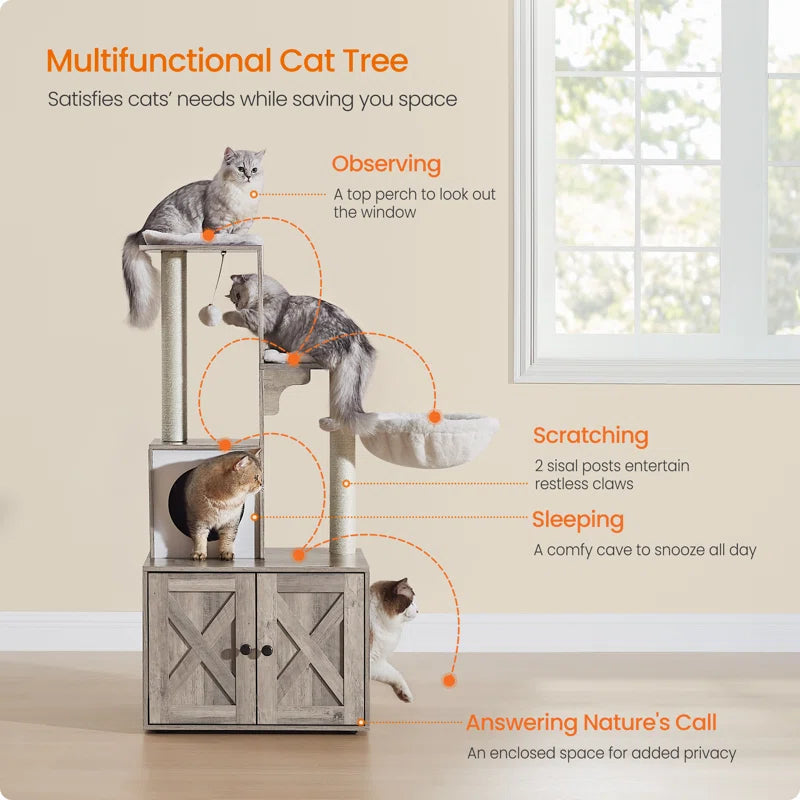 Torreus Cat Tree Barndoor Cat Tree