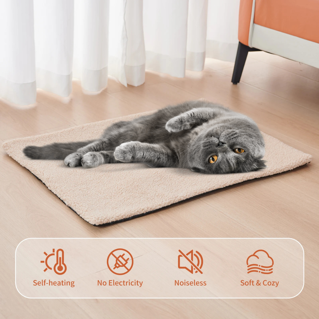 Torreus Cat Bed CalmiCat™ Eco Self-Heating Therapy Cat Bed Beige / One-Cat Household