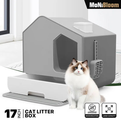 Torreus Litter Box House Cat Porta Potty Litter Box