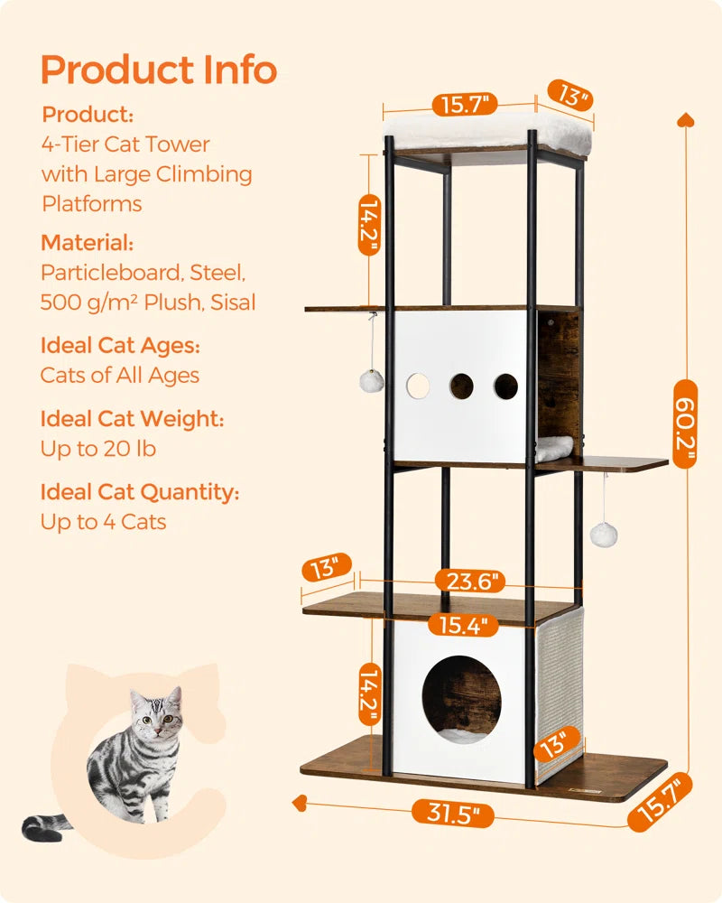 Torreus Cat Tree Kitchen Nook Cat Tree