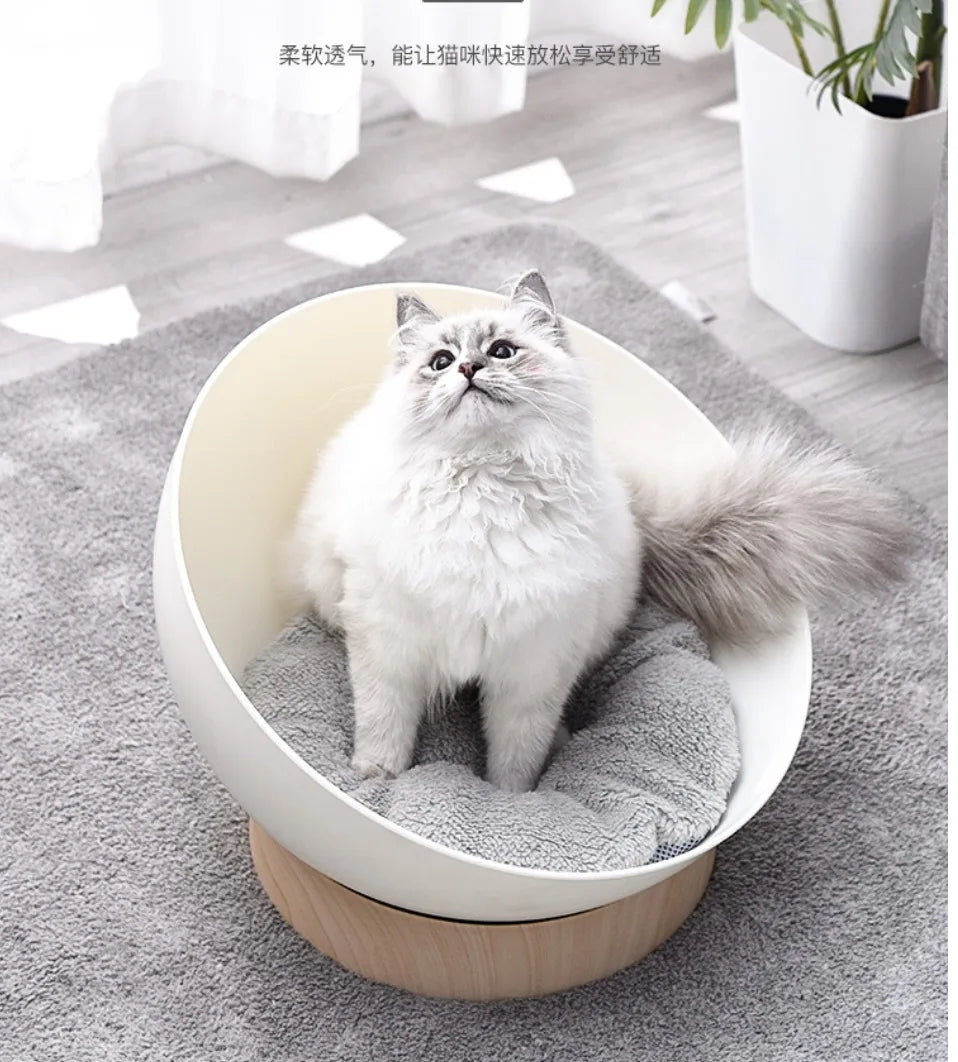 Torreus Cat Bed Eggshell Meow Lounger Default Title