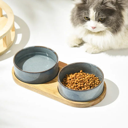 Torreus Food Bowl Glazed Ceramic Cat Food Bowl Set Deep Orchid / Single