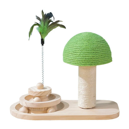 Torreus Scratching Post Mushroom Montessori Cat Toy Mushroom Montessori