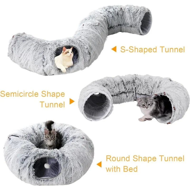 Plush Donut Cat Bed