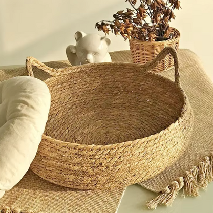 Handwoven Basket Cat Cradle