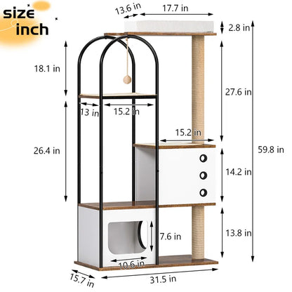 Torreus Cat Tree Modern Cat-Centric Climbing Shelf Default Title