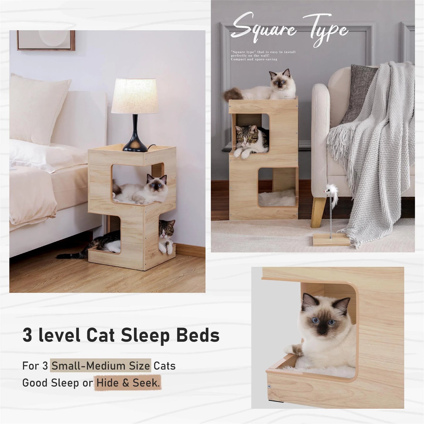 Torreus Cat Tree Dual Bedside Table & Cat Tree Default Title