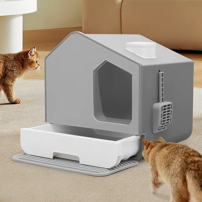 Torreus Litter Box House Cat Porta Potty Litter Box