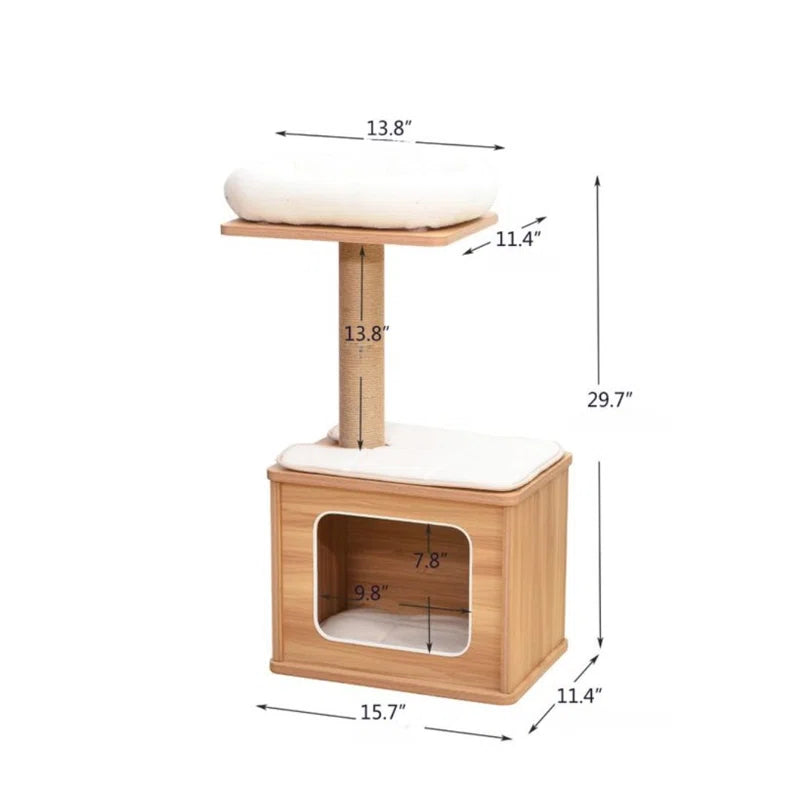 Torreus Cat Tree Minimalistic Cat Hut Default Title